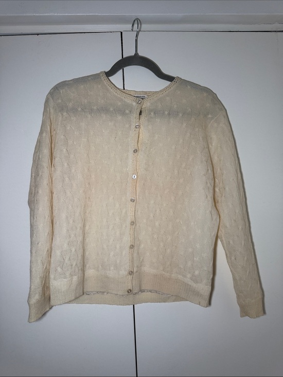 Sweaters - Women's Cream Cable Knit Button-Front Sweater Cardigan